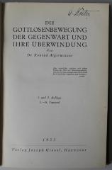 BG 3000 A395 : Die Gottlosenbewegung der Gegenwart und ihre Überwindung (1933)