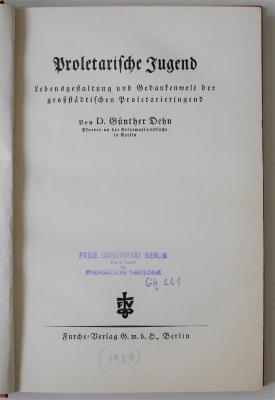 BP 9650 D322 : Proletarische Jugend (1929)