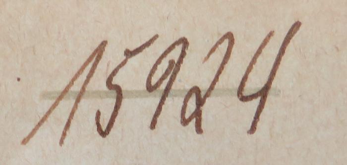 - (NSDAP-Gauarchiv und -museum Südhannover-Braunschweig), Von Hand: Signatur; '15924'. 