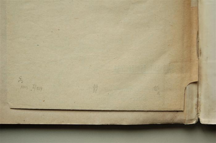 - (Müller, Amandus), Von Hand: Buchbinder; '1943 I/109 GG 10/2'. 