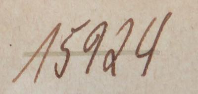 - (NSDAP-Gauarchiv und -museum Südhannover-Braunschweig), Von Hand: Signatur; '15924'. 