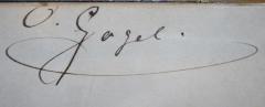 - (Goguel, Oskar), Von Hand: Autogramm; 'O. Gogel'. 