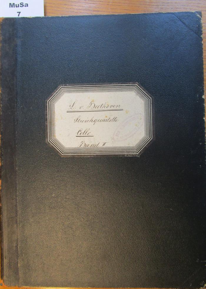  Quatuors für 2 Violinen, Viola und Violoncell von L. van Beethoven /  herausgegeben von Ferd. David (o.J.)