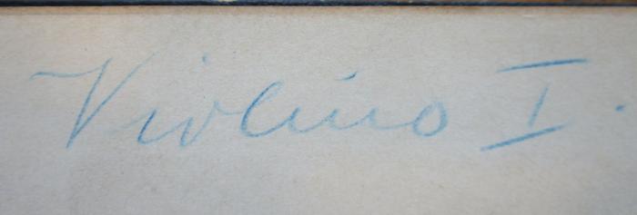 - (unbekannt), Von Hand: Notiz; 'Violino I'. 