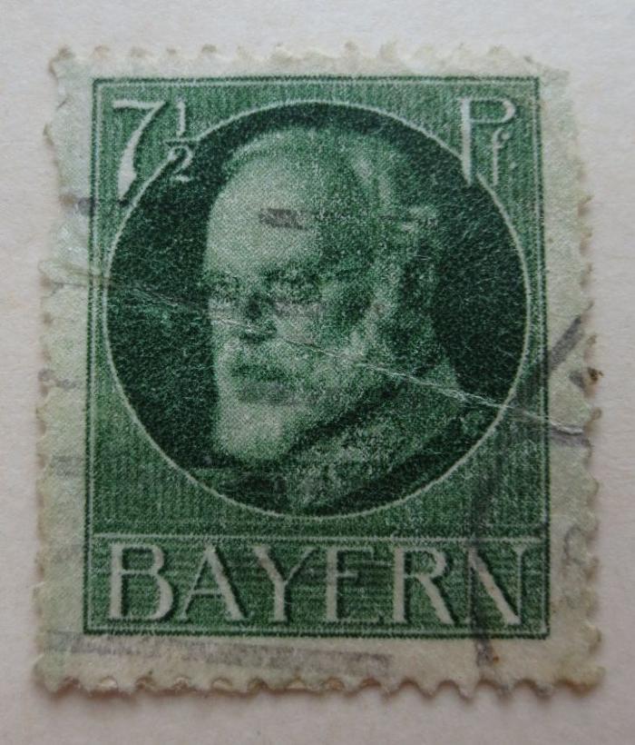  .ספר בית דוד
‎‎‏[= Buch: Haus David] (1912);- (Kahn, Moses), Post: Portrait, Preis, Lesezeichen, Ortsangabe; '7 1/2 Pf.
Bayern'. 