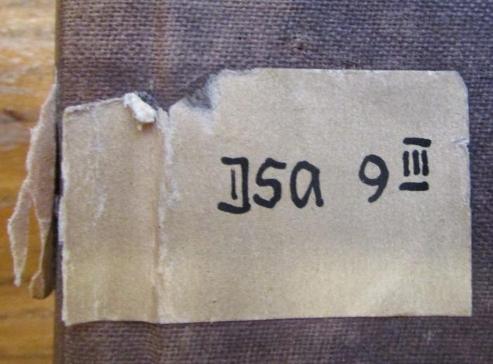 - (unbekannt), Von Hand: Signatur; 'DSa 9III

'. 