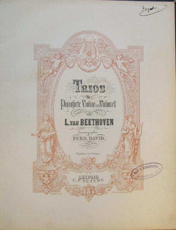  Trios für Pianoforte, Violine und Violoncell (o.J.)