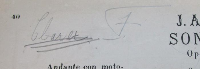 - (unbekannt), Von Hand: Autogramm; 'Clara[?] F.[E.?]'. 