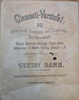 Pl : Clementi-Vorstufe I: allerleichteste Sonatinen und Rondolettos für Pianoforte (o.J.)