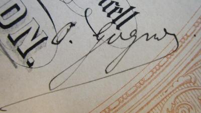 - (Goguel, Oskar), Von Hand: Autogramm; 'O. Goguel'. 