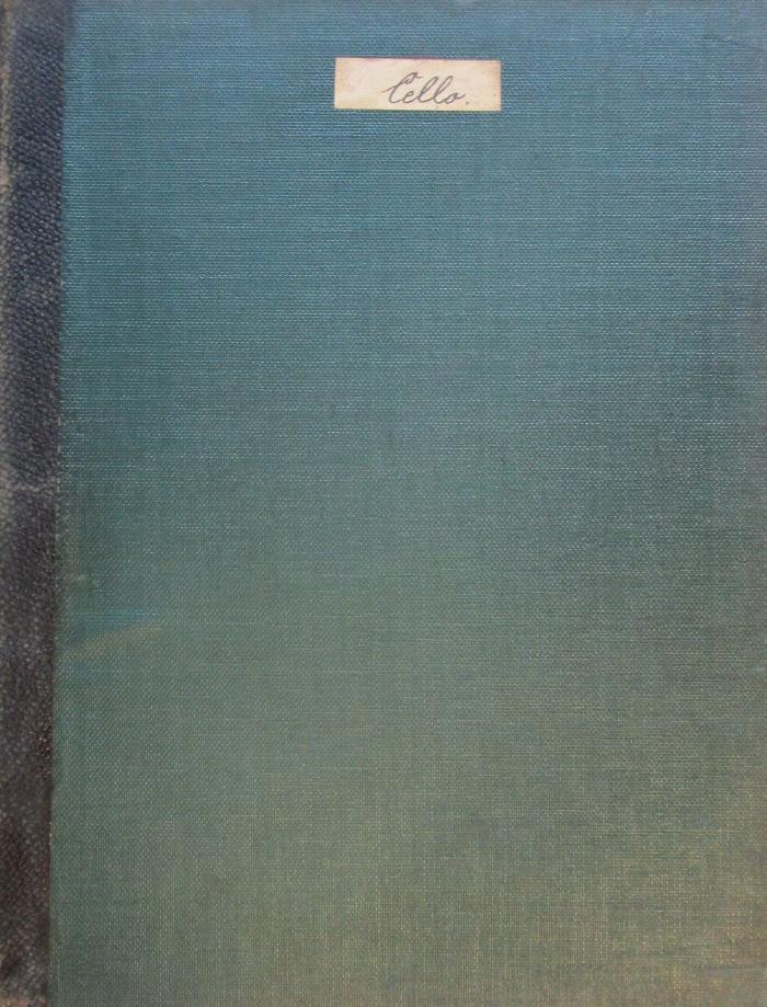 - (unbekannt), Von Hand: Annotation; 'Cello'. 