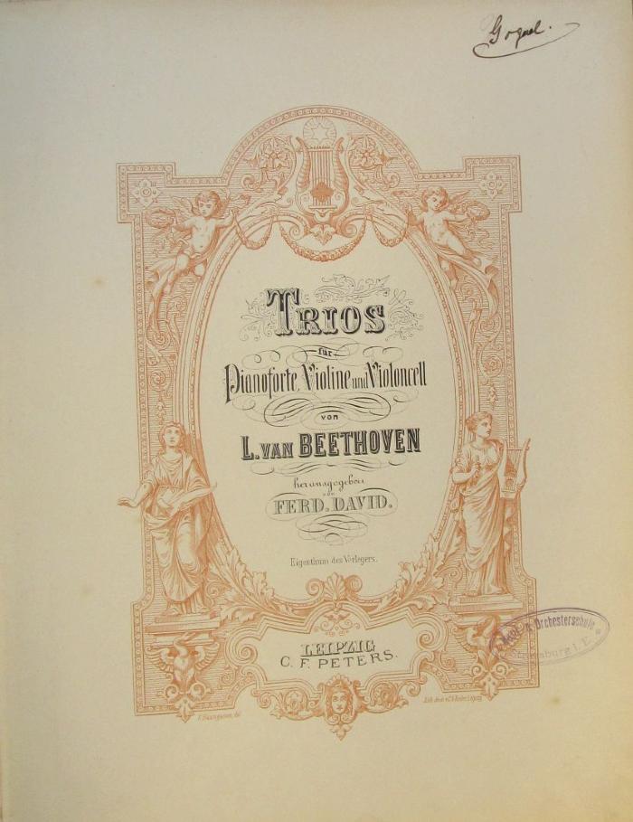  Trios für Pianoforte, Violine und Violoncell (o.J.)