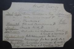 - (Berney, Arnold), Etikett: Name, Notiz; 'Arnold Berney
Mendelssohn
Sammel-Bd.
Bach-Reger, Chrom. Phantasie u. Fuge
- , Italienisches Concert F
- , Phantasie c
Haendel, Arie mit Variationen B
Haydn, Sonate Nr. 11, D
Beethoven, Wut ueber den verlorenen GRoschen (Rondo a Capriccio G)
Schubert - Tausig, Militaermarsch des dur
Schumann, Romanze fis dur op 28, Nr. 2
Mendelsohn, Variations serienses d moll
Grieg, Anitras Tanz, a.d. Fruehling, Hochzeit a Troldhaugen'. 