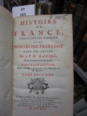  Histoire de France, depuis l'établissement de la monarchie françoise dans les Gaules (1742)