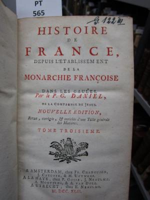  Histoire de France, depuis l'établissement de la monarchie françoise dans les Gaules (1742)