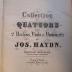  Collection de quatuors pour 2 violons, viola et violoncelle / par Jos. Haydn ([1900-1910])