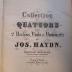  Collection de quatuors pour 2 violons, viola et violoncelle / par Jos. Haydn ([1900-1910])