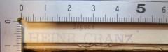 - (Heinrich Cranz), Stempel: Name; 'Heinr. Cranz
[...]'.  (Prototyp)