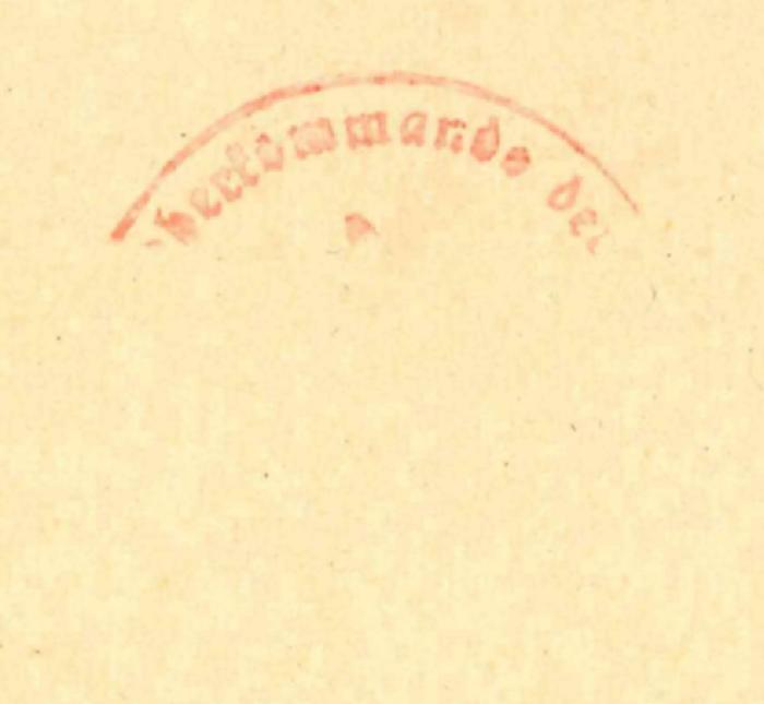 Einband/Stempel/Tilgung: "[?] Oberkommando der [?]"
