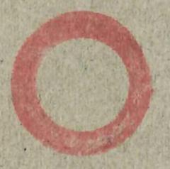 Zensurexemplar/Stempel: roter Ring/Sekretierungszeichen