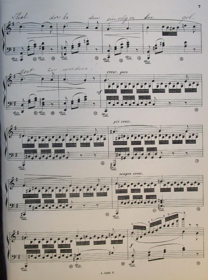 - (unbekannt), Von Hand: Annotation; 'Thal der Erden ein selger Engel dort zu werden! '. 