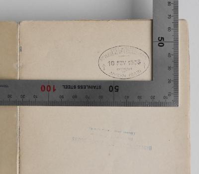 BM 1150 G218 : La Vraie Vie Chrétienne (1935);- (Petit Collège Saint-Therese de l’Enfant Jesus Avon), Stempel: Name, Berufsangabe/Titel/Branche, Ortsangabe, Datum; 'Petit Collège St. Thérèse de l’Enfant Jesus Avon (S-&amp;-M) 10 Fev 1936'.  (Prototyp)