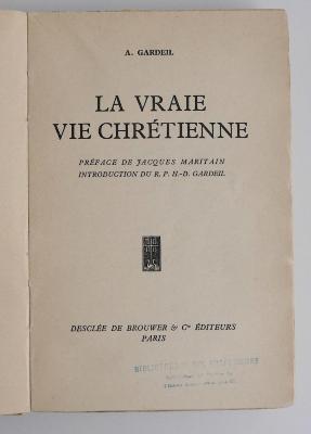 BM 1150 G218 : La Vraie Vie Chrétienne (1935)