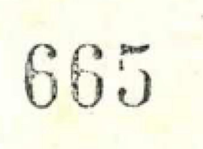 -, Stempel: Nummer; '665
'