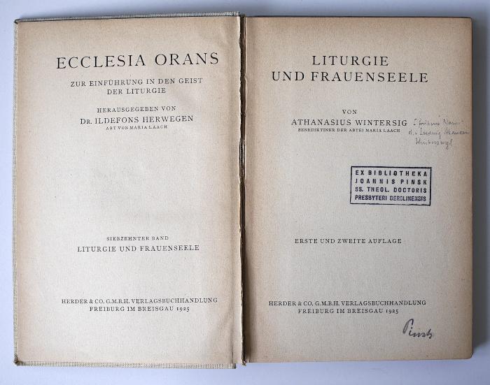 BS 1340 W788(2) : Liturgie und Frauenseele (1925)