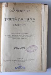 BN 2543 C734F.1922 : Commentaire du Traité de l’Ame d’Aristote (1922)