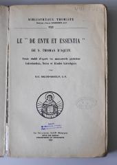 BN 2546 R744.1926 : Le „De ente et Essentia“ de S. Thomas d’Aquin (1926)