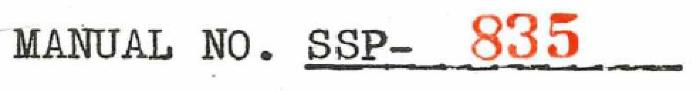 -, Stempel: Nummer; 'MANUAL NO. SSP-835
'