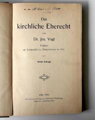 BR 5210 V886(3) : Das kirchliche Eherecht (1910)