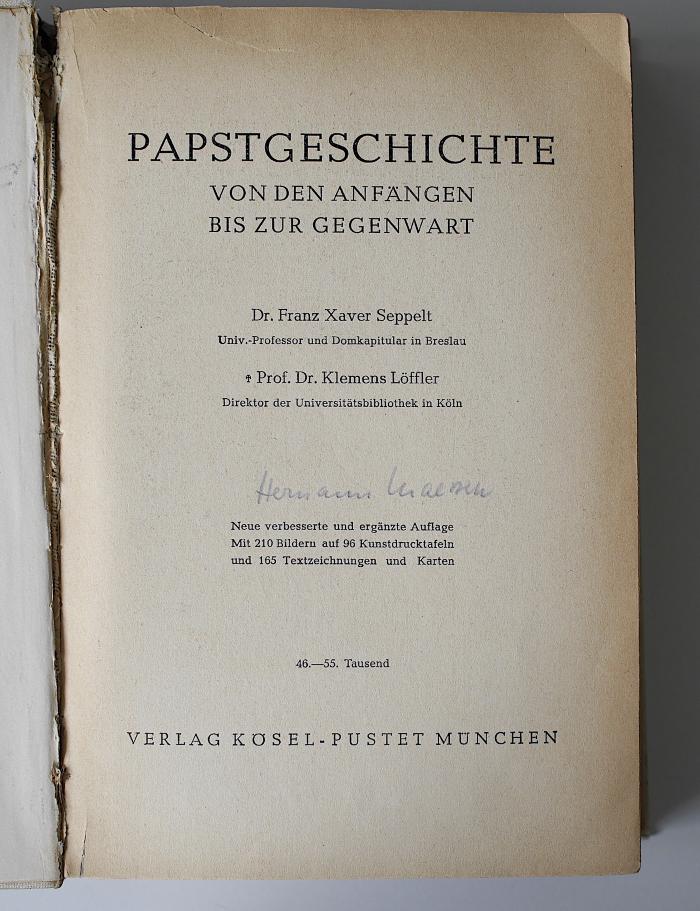 BO 1225 S479 P2(.1940) : Papstgeschichte von den Anfängen bis zur Gegenwart (1940)