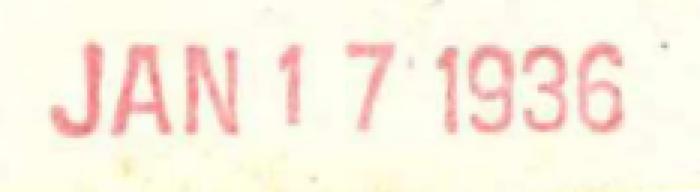 -, Stempel: Datum; 'JAN 17 1936
'