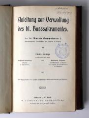 BT 2040 T175(5) : Anleitung zur Verwaltung des hl. Busssakramentes (1908)