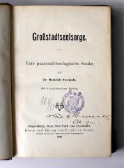 BT 2000 S979 : Großstadtseelsorge. Eine pastoraltheologische Studie (1909)