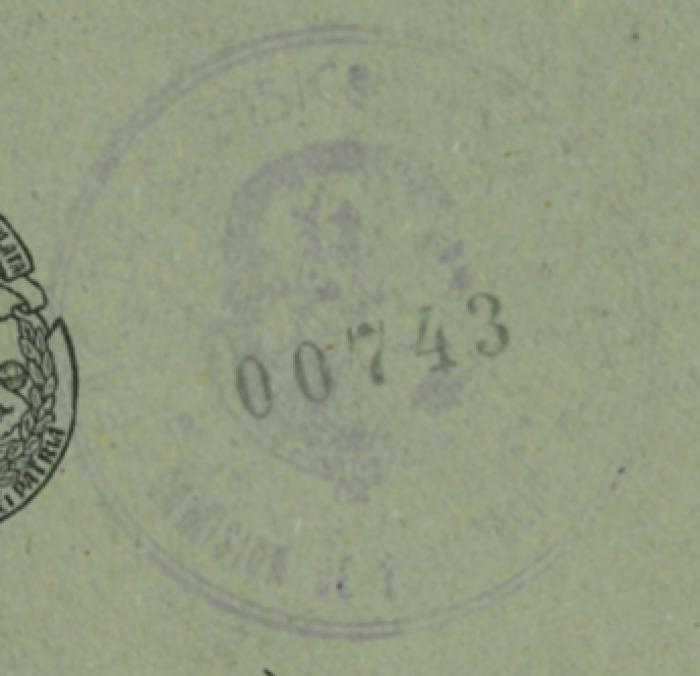 -, Stempel: ; 'Fac[?] Fisice[?] Comision De [A?]
'
