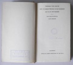 BN 2543 S955D.1935-3,1; 3,2; 4 : Die Summe wider die Heiden in vier Büchern. 3,1. 3,2. 4 (1937)