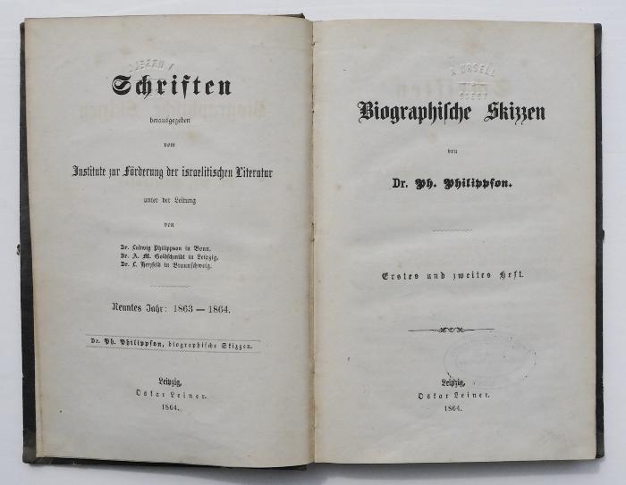 NY 9000 P551-1/2 : Biographische Skizzen (1864)
