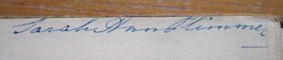 - (Sarah Ann Plimmer), Von Hand: Autogramm; 'Sarah Ann Plimmer

Miss A. Plimmer'. 