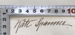 - (Spanner, Käte), Von Hand: Name; 'Käte Spanner'. 