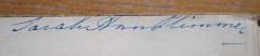 - (Sarah Ann Plimmer), Von Hand: Autogramm; 'Sarah Ann Plimmer

Miss A. Plimmer'. 