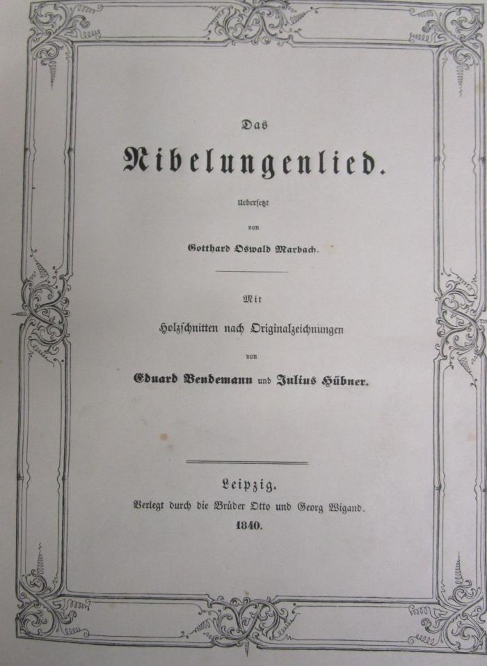 III 5956 x 2.Ex.: Das Nibelungenlied (1840)