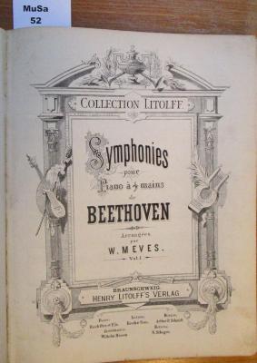  Symphonies pour piano à 4 mains de Beethoven: Vol. 1 / arrangées par W. Meves ([1900-1910])