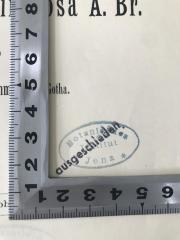 - (Botanisches Institut Jena), Stempel: Ortsangabe; 'Botanisches Institut Jena'.  (Prototyp)