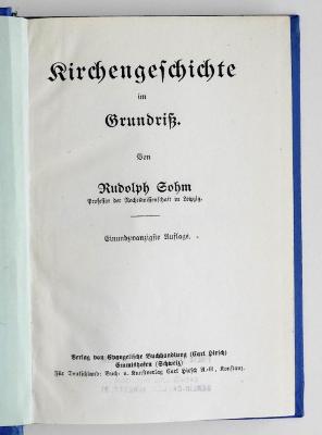 BO 1215 S682(21) : Kirchengeschichte im Grundriß (1920)