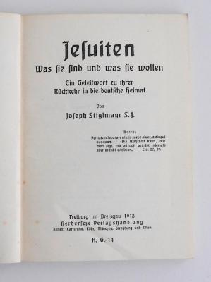 BO 5750 S855 : Jesuiten. Was sie sind und was sie wollen. Ein Geleitwort zu ihrer Rückkehr in die deutsche Heimat (1918)