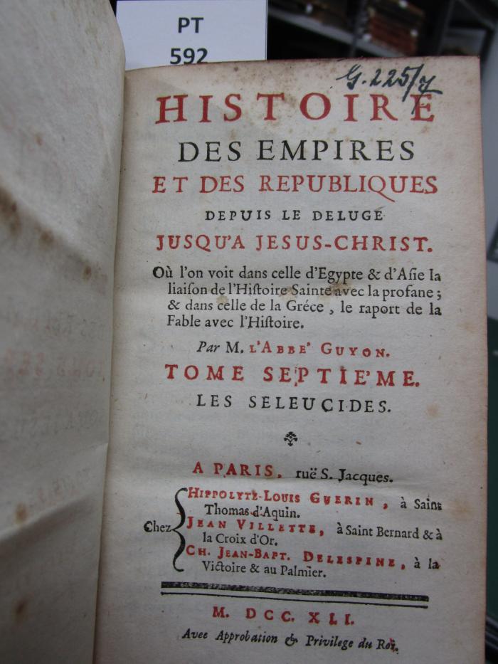  Histoire des empires et des républiques, depuis le deluge jusqu'à Jesu-Christ : Les Seleucides. (1741)