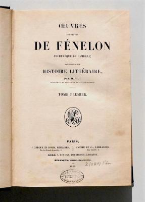 BM 6670.1851-1 bis 7 : Oeuvres complètes de Fénelon. 1-7 (1851)